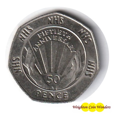 1998 50p - 50th Anniversary of the NHS